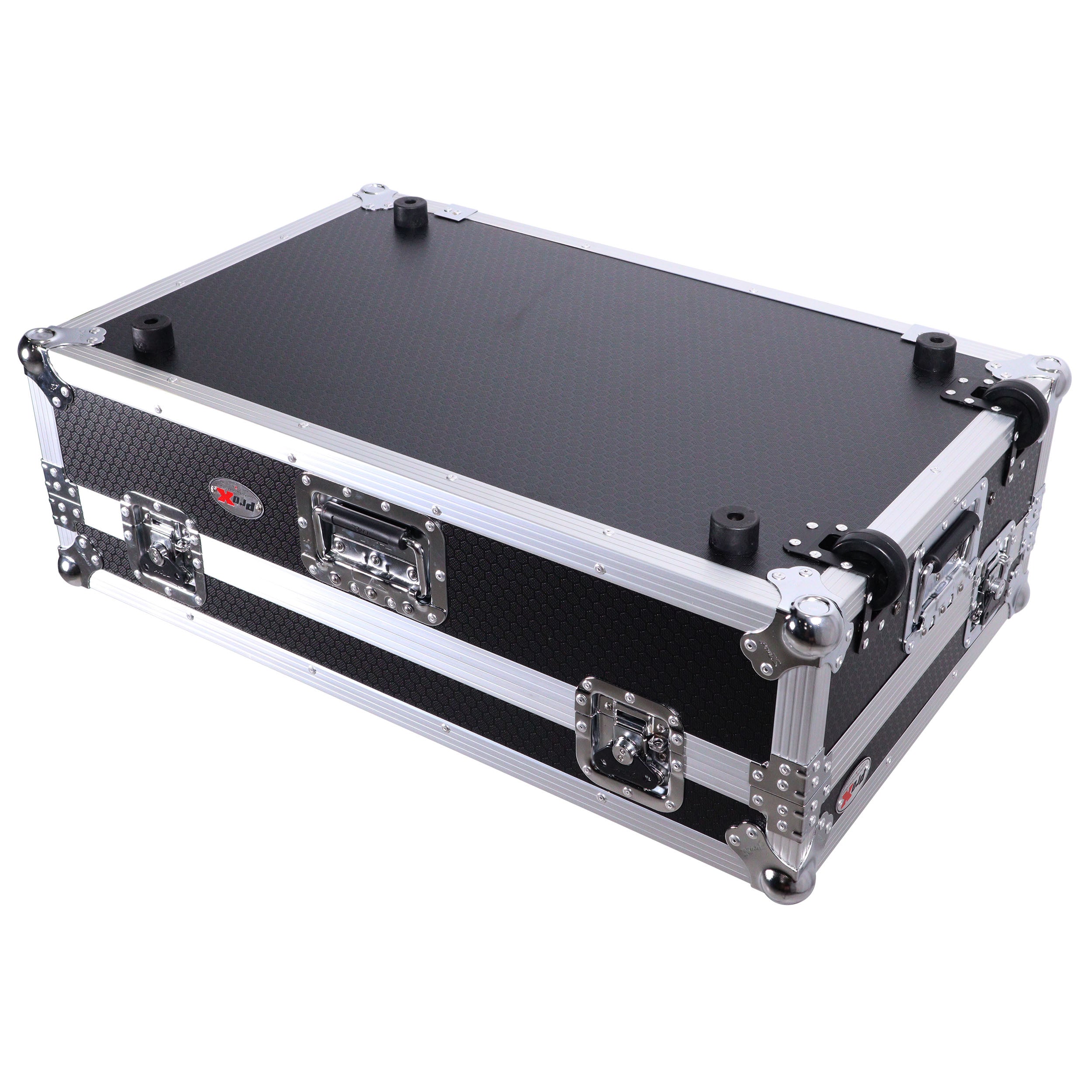ATA Style Flight Case for Pioneer DDJ-REV7 & DDJ-1000 SRT DJ Controller with 2U Rack Space Laptop Shelf Wheels LED kit