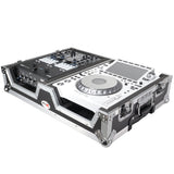 Single CD Player & 12" Mixer Case W/Low Profile Wheels and Retractable Handle