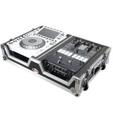 Single CD Player & 12" Mixer Case W/Low Profile Wheels and Retractable Handle