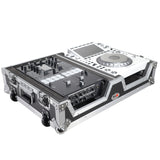 Single CD Player & 12" Mixer Case W/Low Profile Wheels and Retractable Handle