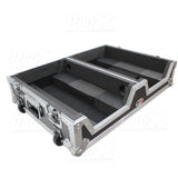 Single CD Player & 12" Mixer Case W/Low Profile Wheels and Retractable Handle