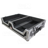Single CD Player & 12" Mixer Case W/Low Profile Wheels and Retractable Handle