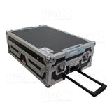 Single CD Player & 12" Mixer Case W/Low Profile Wheels and Retractable Handle