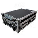 Single CD Player & 12" Mixer Case W/Low Profile Wheels and Retractable Handle