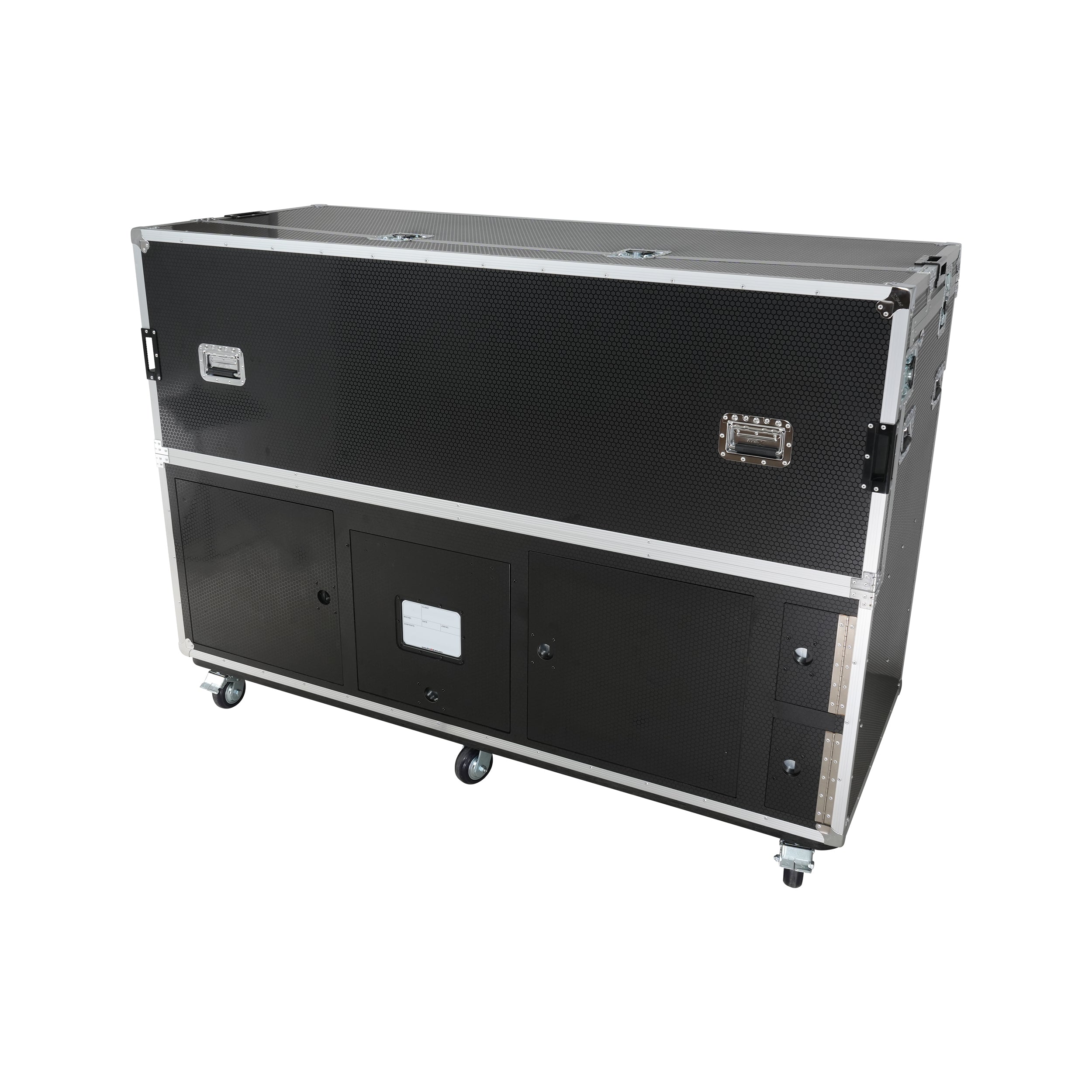 Large Mixing Console Case 3x side by side 2x 12U & 10U Shock Mount Slam Rack