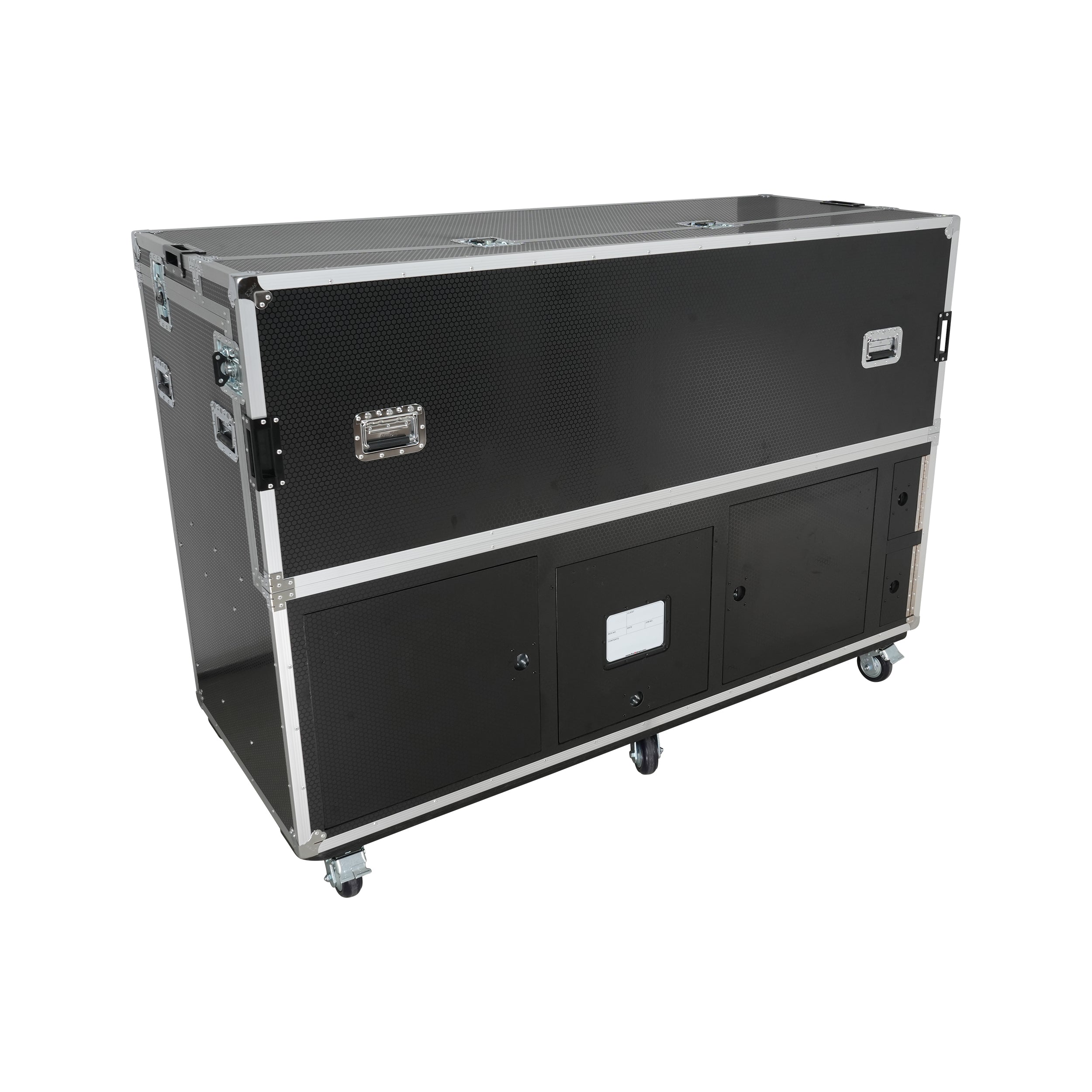 Large Mixing Console Case 3x side by side 2x 12U & 10U Shock Mount Slam Rack