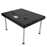 PRADO Mobile AV Broadcasting Streaming Recording Studio Workstation Case with 2x 4U Top 2x 12U Bottom Front Slamr Door All Black