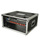 4U Vertical Shockmount Rack Case 14" Depth with Dual Top Sliding Slam Doors