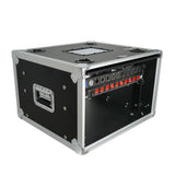 6U Vertical Shockmount Rack Case 14" Depth with Dual Top Sliding Slam Doors