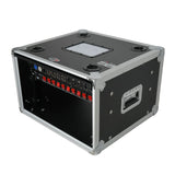 6U Vertical Shockmount Rack Case 14" Depth with Dual Top Sliding Slam Doors