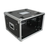 6U Vertical Shockmount Rack Case 14" Depth with Dual Top Sliding Slam Doors