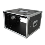 6U Vertical Shockmount Rack Case 14" Depth with Dual Top Sliding Slam Doors