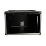 6U Vertical Shockmount Rack Case 20" Depth with Dual Top Sliding Slam Doors