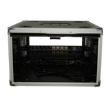 6U Vertical Shockmount Rack Case 20" Depth with Dual Top Sliding Slam Doors