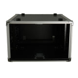 6U Vertical Shockmount Rack Case 20" Depth with Dual Top Sliding Slam Doors