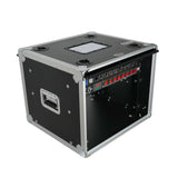 8U Vertical Shockmount Rack Case 14" Depth with Dual Top Sliding Slam Doors