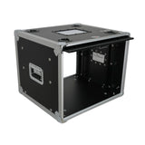 8U Vertical Shockmount Rack Case 14" Depth with Dual Top Sliding Slam Doors