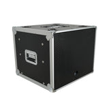 8U Vertical Shockmount Rack Case 14" Depth with Dual Top Sliding Slam Doors