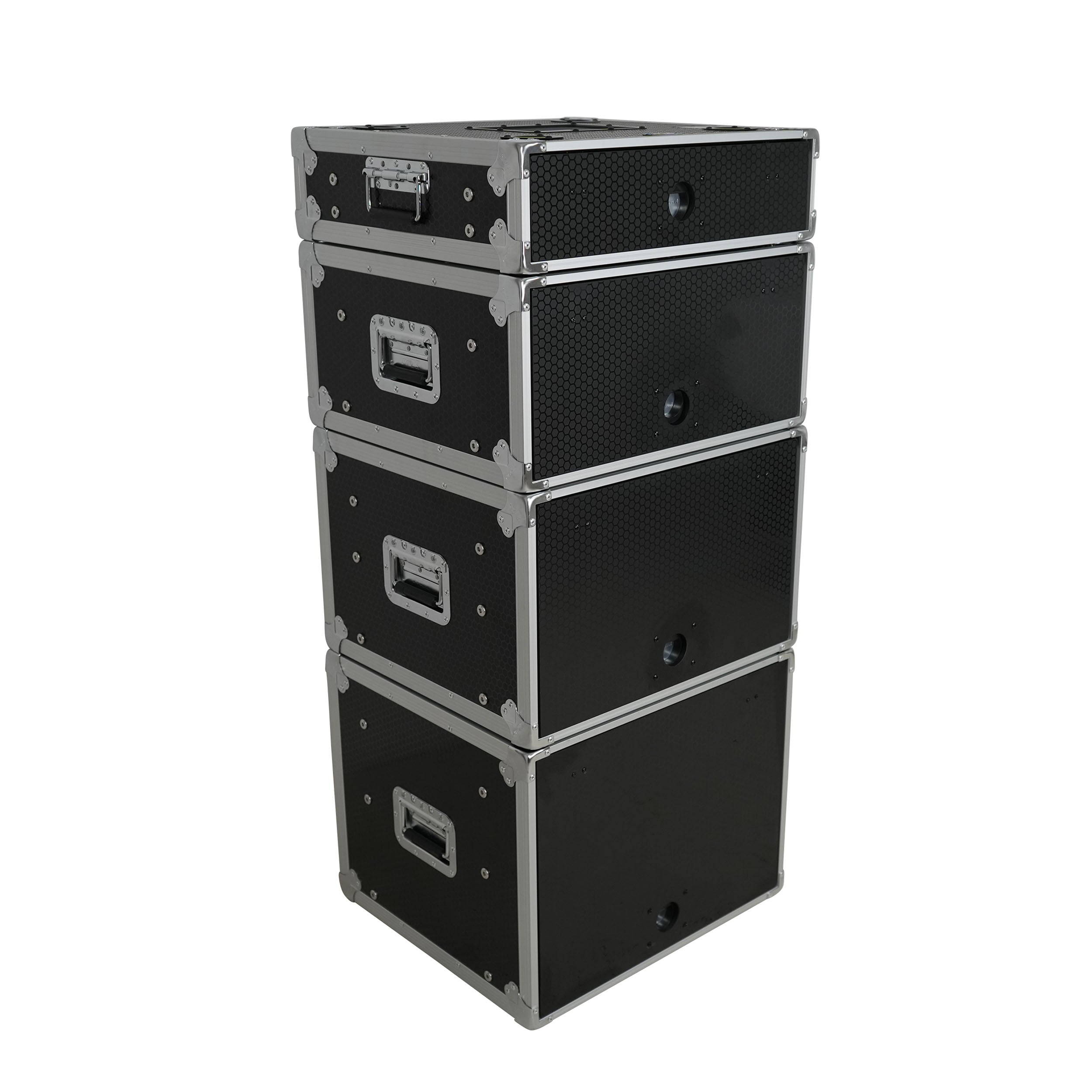 6U Vertical Shockmount Rack Case 14" Depth with Dual Top Sliding Slam Doors