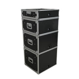 8U Vertical Shockmount Rack Case 14" Depth with Dual Top Sliding Slam Doors