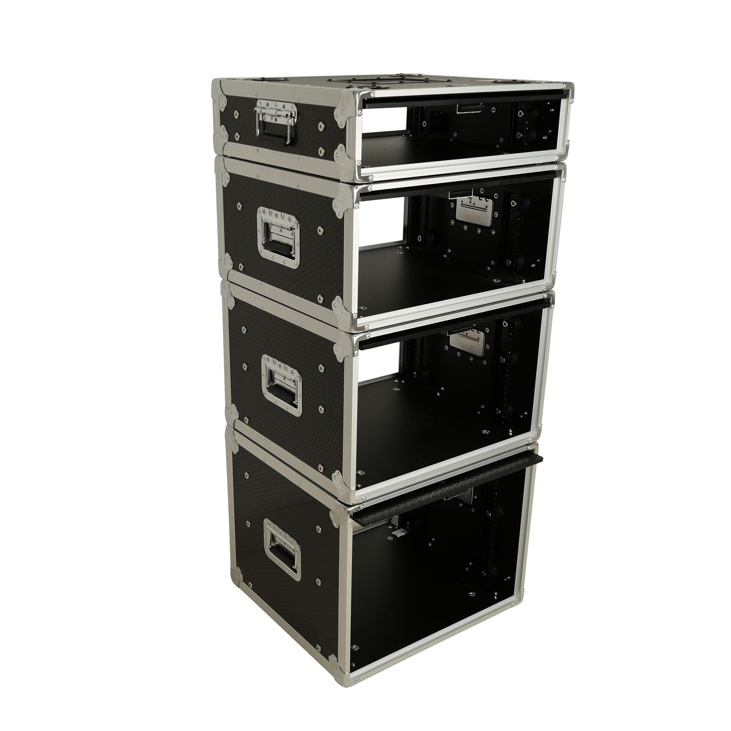6U Vertical Shockmount Rack Case 14" Depth with Dual Top Sliding Slam Doors