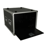 8U Vertical Shockmount Rack Case 20" Depth with Dual Top Sliding Slam Doors