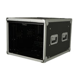 8U Vertical Shockmount Rack Case 20" Depth with Dual Top Sliding Slam Doors