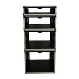 8U Vertical Shockmount Rack Case 20" Depth with Dual Top Sliding Slam Doors