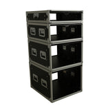 8U Vertical Shockmount Rack Case 20" Depth with Dual Top Sliding Slam Doors