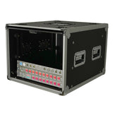 8U Vertical Shockmount Rack Case 20" Depth with Dual Top Sliding Slam Doors