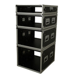 8U Vertical Shockmount Rack Case 20" Depth with Dual Top Sliding Slam Doors