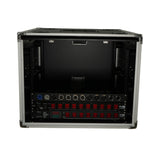 8U Vertical Shockmount Rack Case 20" Depth with Dual Top Sliding Slam Doors