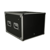 8U Vertical Shockmount Rack Case 20" Depth with Dual Top Sliding Slam Doors