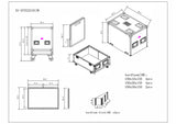 Universal ATA Dual Speaker Flight Case for 2x RCF NX12-SMA Turbosound TFM122m Speaker and similar sizes 23x18x13 in.