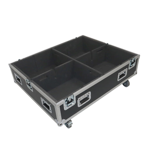 Universal Dual Speaker Flight Case Fits (4) 26x20x15 inch
