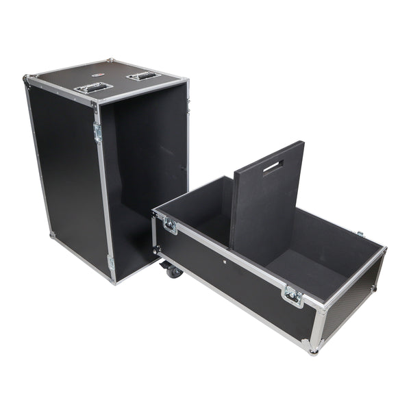 ATA Dual Speaker Flight Case For QSC KW152 RCF TTL 4-A Speakers - 33H x18Wx16L in.