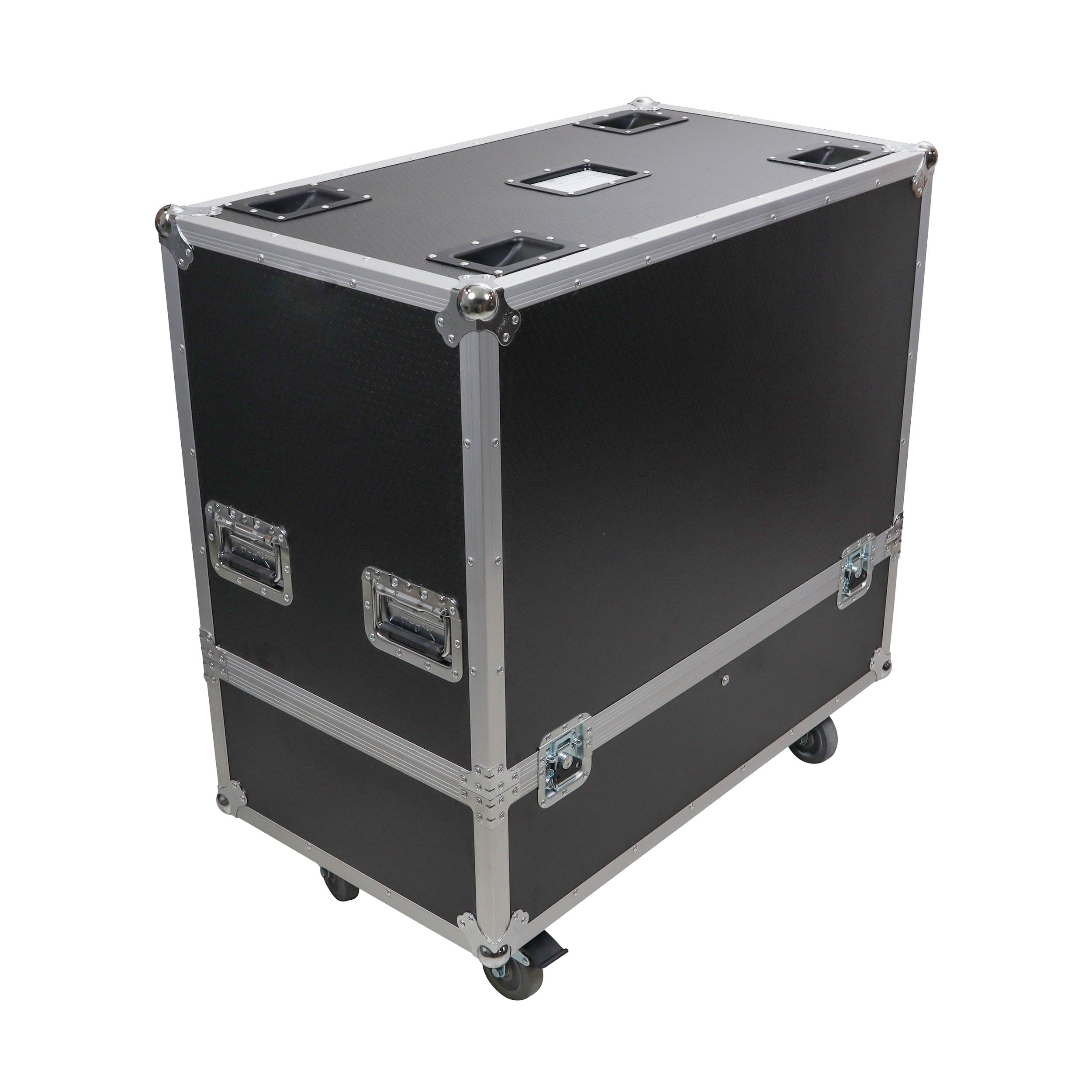 ATA Dual Speaker Flight Case For QSC KW152 RCF TTL 4-A Speakers - 33H x18Wx16L in.