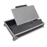 32" LED Floor Monitor LED TV ATA Flight Style Road with Adjustable Angle Tilt and go Low Profile Wheels