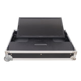 32" LED Floor Monitor LED TV ATA Flight Style Road with Adjustable Angle Tilt and go Low Profile Wheels