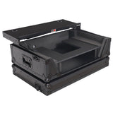 2U Flight Road Case For Pioneer DDJ-FLX10 REV5 REV7 DJ Controller with Laptop Shelf Wheels LED Black Finish