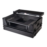 2U Flight Road Case For Pioneer DDJ-FLX10 REV5 REV7 DJ Controller with Laptop Shelf Wheels LED Black Finish