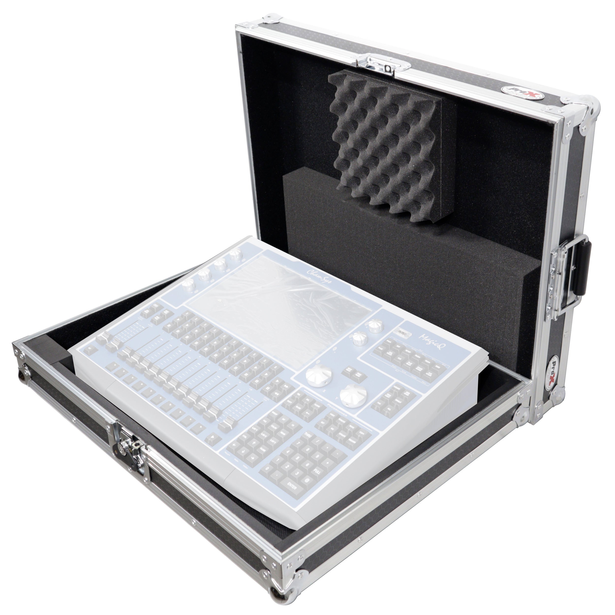 Universal Flight Style Digital Audio Mixer Console Road Case with Foam – Fits up to 18" x 21" Mixers