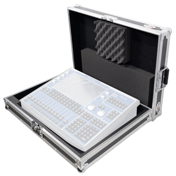 Universal Flight Style Digital Audio Mixer Console Road Case with Foam – Fits up to 18" x 21" Mixers