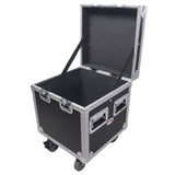 ATA Utility Flight Travel Heavy-Duty Storage Road Case with 4" in casters – 18"x18"x18' Exterior