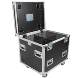 TruckPax Utility ATA Flight Case Truck Storage Road Case with Dividers Tray and 4" in casters – 24"x30"x30" Ext