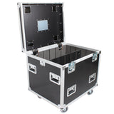 TruckPax Utility ATA Flight Case Truck Storage Road Case with Dividers Tray and 4" in casters – 24"x30"x30" Ext