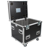 TruckPax Utility ATA Flight Case Truck Storage Road Case with Dividers Tray and 4" in casters – 24"x30"x30" Ext