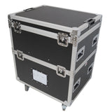 5 Tier TruckPax Utility ATA Flight Case Truck Storage Road Case with Dividers and 4" in casters – 24"x30"x68" Ext