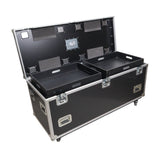 TruckPax Utility ATA Flight Case Truck Storage Road Case with Dividers Tray and 4" in casters - 24"x60"x30" Ext
