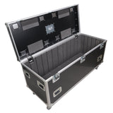 TruckPax Utility ATA Flight Case Truck Storage Road Case with Dividers Tray and 4" in casters - 24"x60"x30" Ext